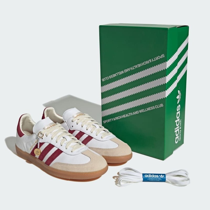 Sporty Rich x adidas Samba White Burgundy IF5660 Grailify